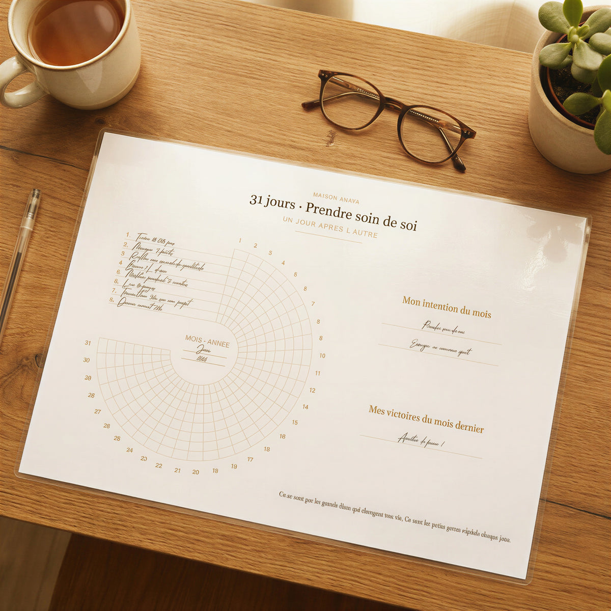 Planning - 30 jours pour prendre soin de soi